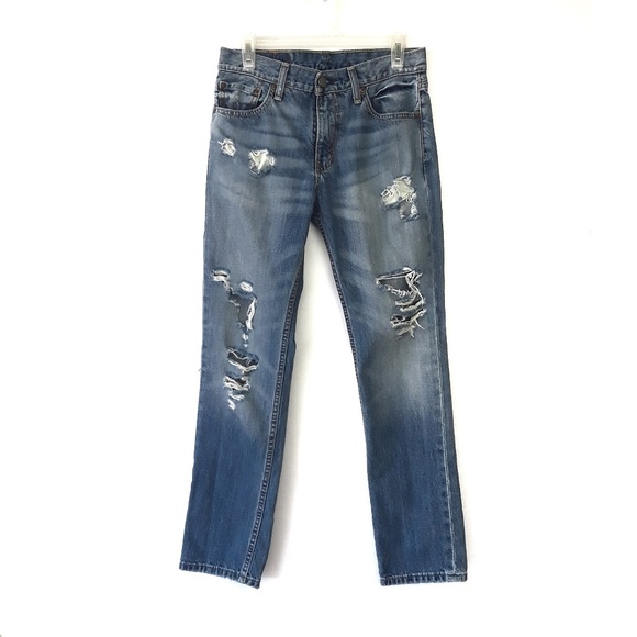 levi's 511 slim fit distressed jeans